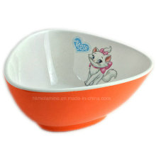 Two Tone Melamine Triangle Salad Bowl with Logo